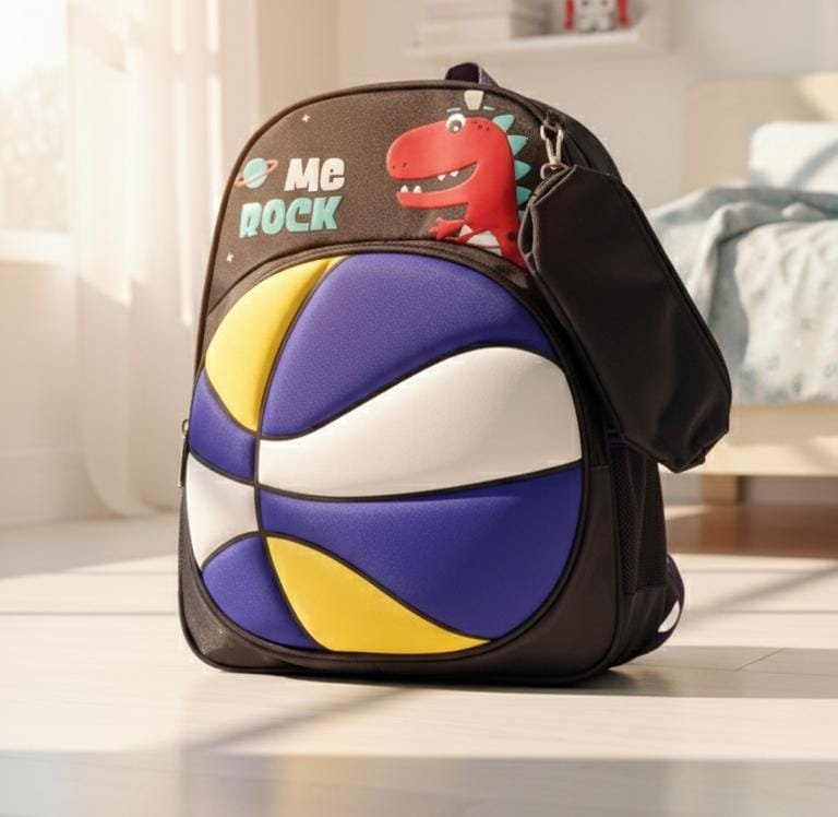 Kids Backpack Play Nursery 3D Basket Ball School Bag