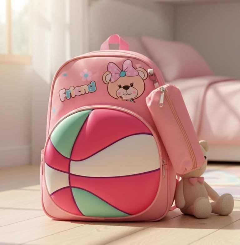 Kids Backpack Play Nursery 3D Basket Ball School Bag