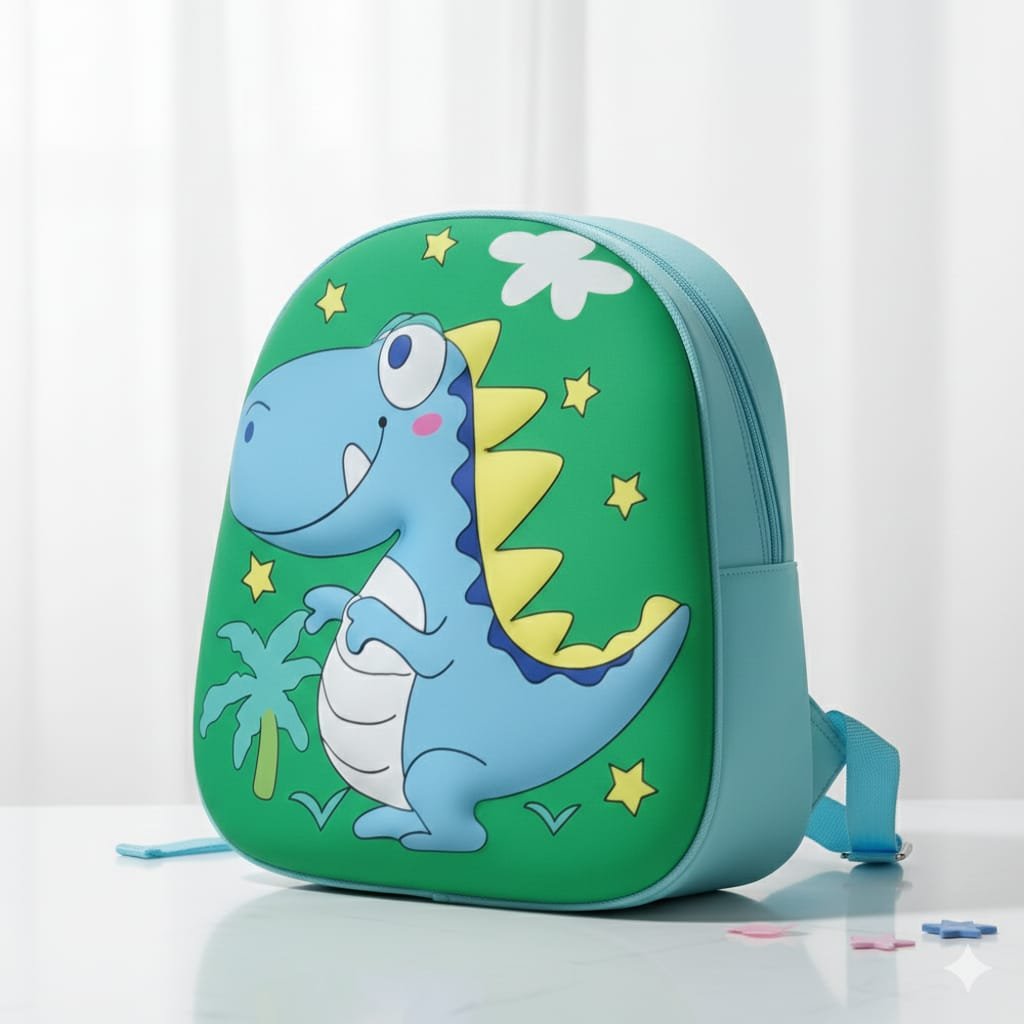 Green Dino 🦕 3D High Quality Play Nursery Baby Boy Girl School Bag