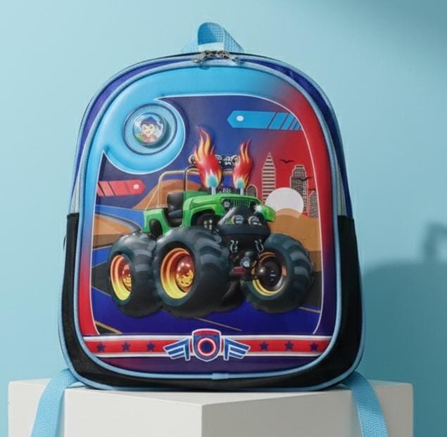 Monster Truck Baby Boy PU 3D High Quality Play Nursery School Bag