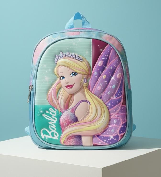 Cute Barbie Baby Girl PU 3D High Quality Play Nursery School Bag